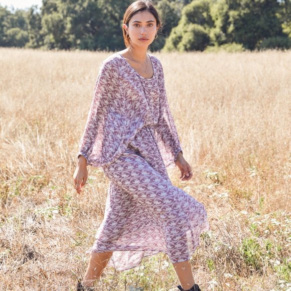 Rachel Pally Chiffon Adrian Dress - Dove Print - Picture 1 of 12